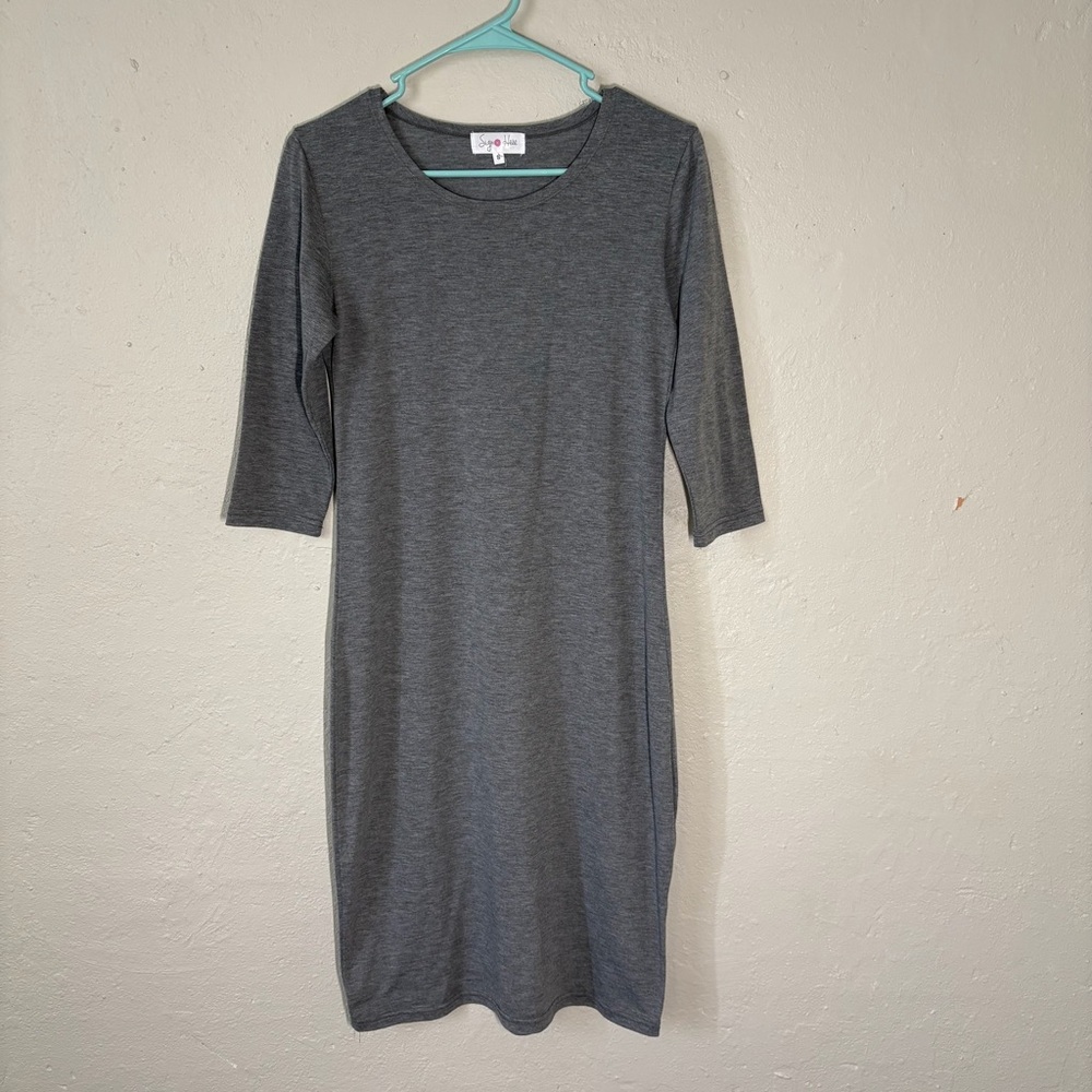 Sign here Charcoal mid Sleeve‎ Women's Dress women’s size small